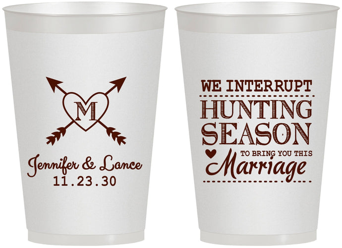 Personalized Wedding 12 oz Frosted Cups - We Interrupt Season | 318