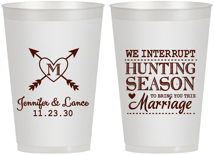 Personalized Wedding 12 oz Frosted Cups - We Interrupt Season | 318