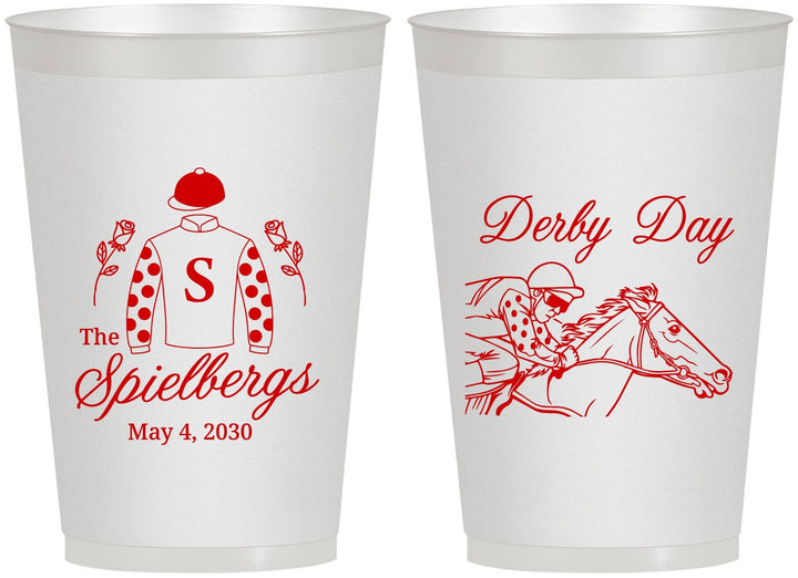 Personalized Derby Day 12 oz Frosted Cups - Horses | 320007
