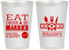 Personalized Wedding 12 oz Frosted Cups - Eat Drink Be Married | 324