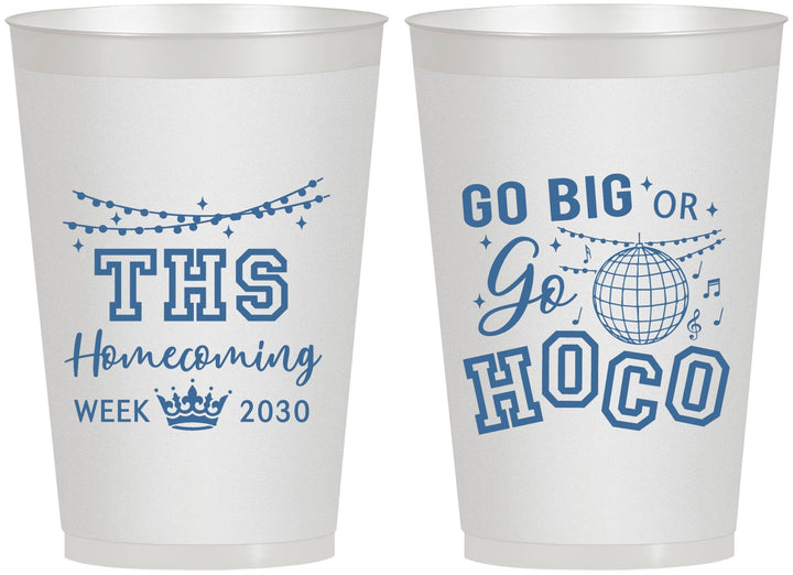 Personalized Homecoming 12 oz Frosted Cups - Big Or Go Hoco | 330004