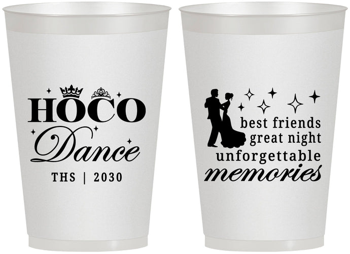 Personalized Homecoming 12 oz Frosted Cups - Hoco Dance | 330007