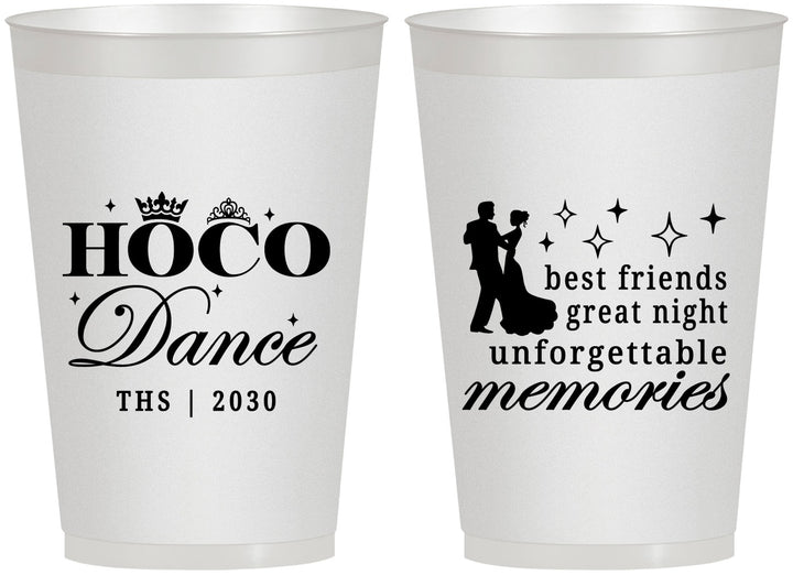 Personalized Homecoming 12 oz Frosted Cups - Hoco Dance | 330007