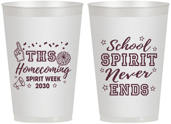 Personalized Homecoming 12 oz Frosted Cups - Spirit Week | 330011
