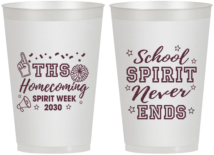 Personalized Homecoming 12 oz Frosted Cups - Spirit Week | 330011