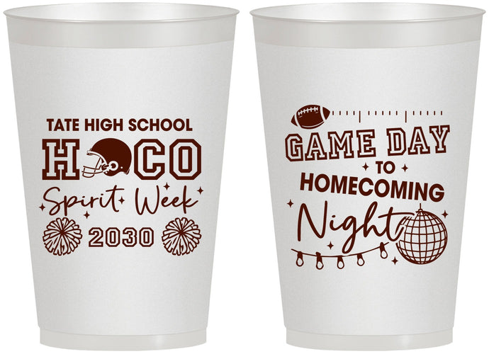 Personalized Homecoming 12 oz Frosted Cups - Spirit Week | 330013