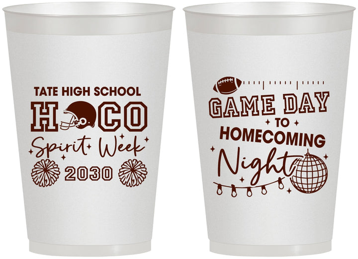 Personalized Homecoming 12 oz Frosted Cups - Spirit Week | 330013