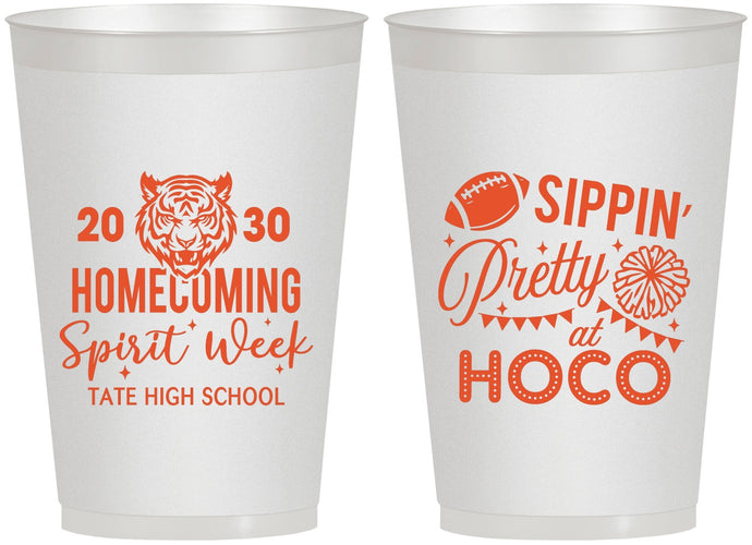 Personalized Homecoming 12 oz Frosted Cups - Hoco Spirit Week | 330014