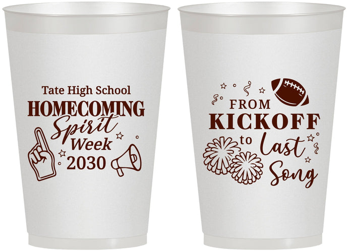 Personalized Homecoming 12 oz Frosted Cups - Spirit Week | 330019