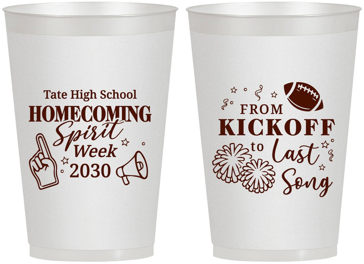 Personalized Homecoming 12 oz Frosted Cups - Spirit Week | 330019
