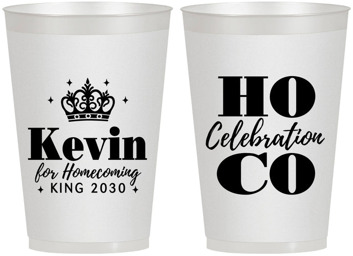 Personalized Homecoming 12 oz Frosted Cups - Hoco King Vote | 330023