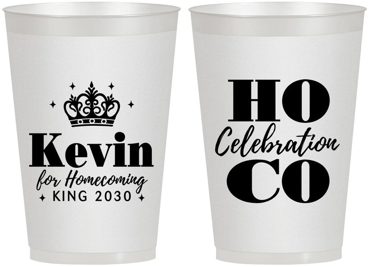 Personalized Homecoming 12 oz Frosted Cups - Hoco King Vote | 330023