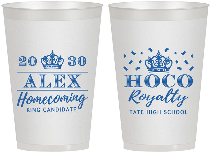 Personalized Homecoming 12 oz Frosted Cups - Hoco King Vote | 330025