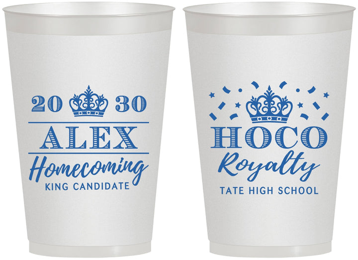 Personalized Homecoming 12 oz Frosted Cups - Hoco King Vote | 330025