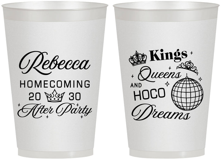 Personalized Homecoming 12 oz Frosted Cups - Hoco After Party | 330027