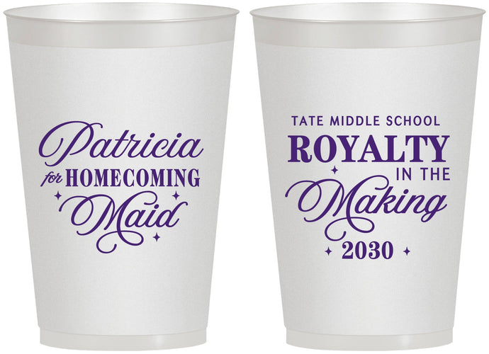 Personalized Homecoming 12 oz Frosted Cups - Hoco Maid Vote | 330028
