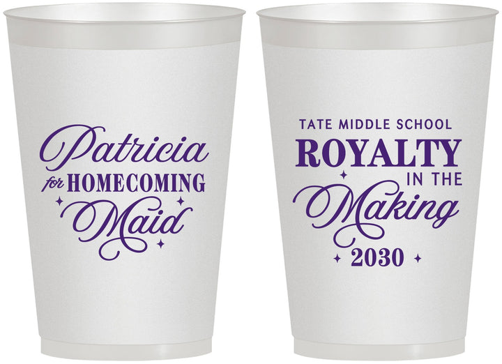 Personalized Homecoming 12 oz Frosted Cups - Hoco Maid Vote | 330028