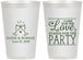 Personalized Wedding 12 oz Frosted Cups - Love Party | 331