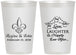 Personalized Wedding 12 oz Frosted Cups - Love Laughter Happily | 338