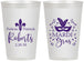 Personalized Wedding 12 oz Frosted Cups - Mardi Gras | 339