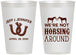 Personalized Wedding 12 oz Frosted Cups - Horseshoe | 340