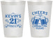 Personalized 21st Birthday 12 oz Frosted Cups - Cheers To Twenty One Years | 340000