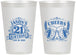 Personalized 21st Birthday 12 oz Frosted Cups - Cheers | 340001