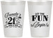 Personalized 21st Birthday 12 oz Frosted Cups - Let The Fun Begin | 340009