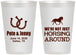 Personalized Wedding 12 oz Frosted Cups - Horseshoe | 341