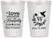 Personalized Wedding 12 oz Frosted Cups - Love Laughter Happily | 345