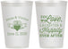 Personalized Wedding 12 oz Frosted Cups - Love Laughter Happily | 346