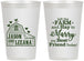 Personalized Wedding 12 oz Frosted Cups - Left The Farm Tractor | 352