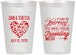 Personalized Wedding 12 oz Frosted Cups - Journey Traveling With | 354