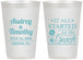 Personalized Wedding 12 oz Frosted Cups - Started On The Beach | 361