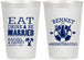 Personalized Wedding 12 oz Frosted Cups - Eat Drink Be Married | 367