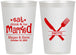 Personalized Wedding 12 oz Frosted Cups - Eat Drink Be Married | 368
