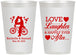 Personalized Wedding 12 oz Frosted Cups - Love Laughter Happily | 376