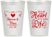 Personalized Wedding 12 oz Frosted Cups - Heart Life | 387