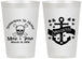 Personalized Wedding 12 oz Frosted Cups - Anchor Nautical | 391