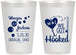 Personalized Wedding 12 oz Frosted Cups - We Got Hooked Fish | 396