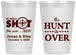Personalized Wedding 12 oz Frosted Cups - The Hunt Is Over | 400
