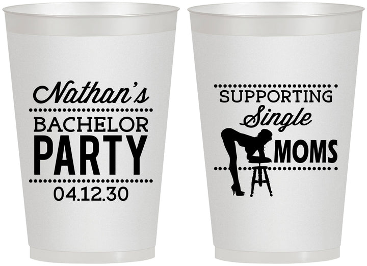 Personalized Bachelor Party 12 oz Frosted Cups - Strip Club | 40006