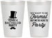 Personalized Bachelor Party 12 oz Frosted Cups - Formal | 40007