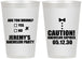 Personalized Bachelor Party 12 oz Frosted Cups - Caution Expires On | 40013