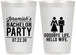 Personalized Bachelor Party 12 oz Frosted Cups - Goodbye Life Hello Wife | 40019