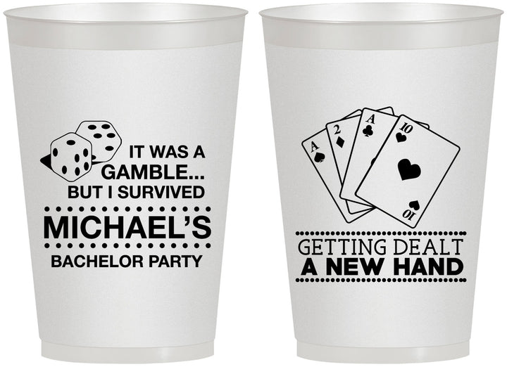Personalized Bachelor Party 12 oz Frosted Cups - Las Vegas | 40025