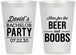 Personalized Bachelor Party 12 oz Frosted Cups - Beer And Boobs | 40027