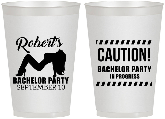 Personalized Bachelor Party 12 oz Frosted Cups - Strip Club | 40037