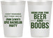 Personalized Bachelor Party 12 oz Frosted Cups - Beer And Boobs | 40039