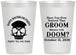 Personalized Bachelor Party 12 oz Frosted Cups - Groom Doom Skull | 40041